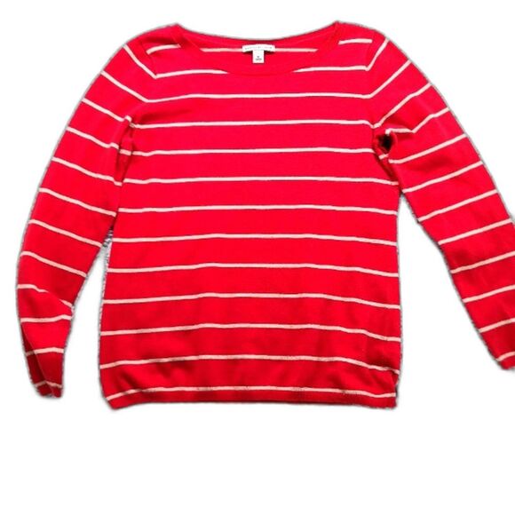 Banana Republic Womans XL Lightweight Long Sleeve Striped Sweater w/ Elbow Patch - Picture 1 of 12